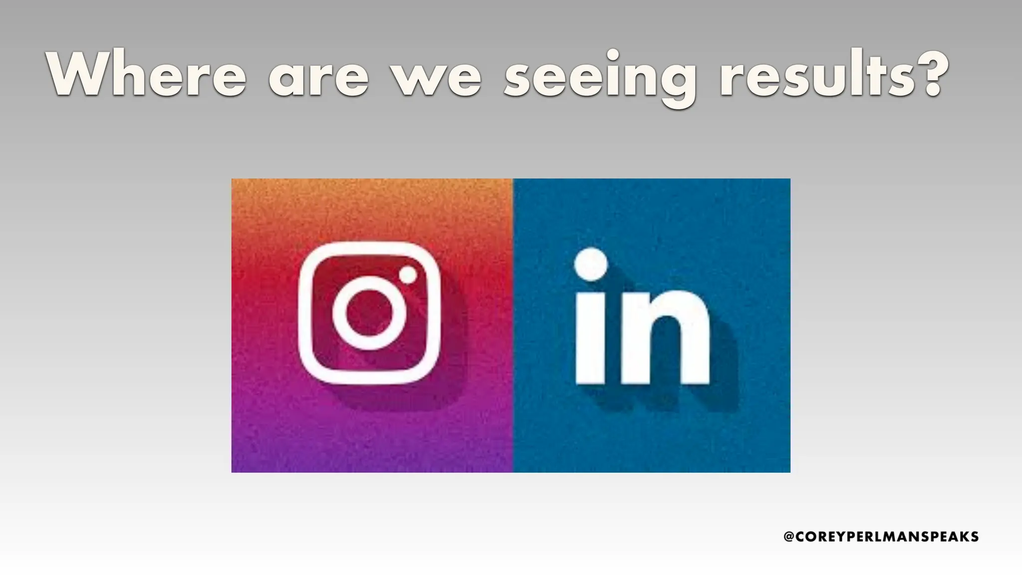 Where are we seeing results?