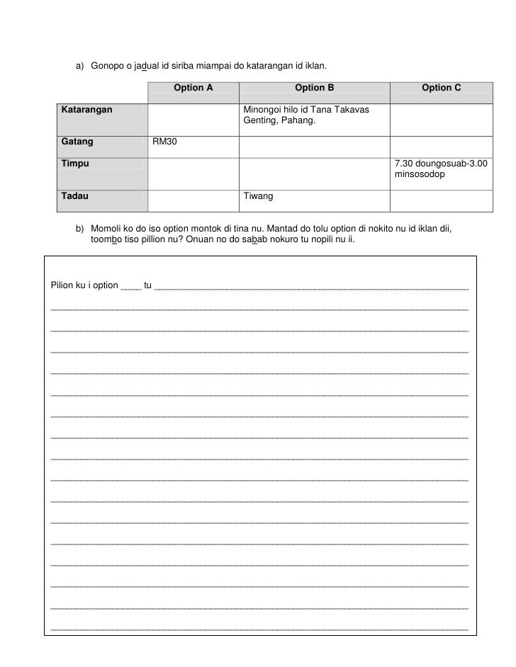 soalan kadazan dusun tahun 5 kertas 2 slideshare