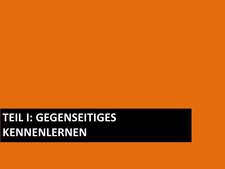 Übersetzung gegenseitiges kennenlernen