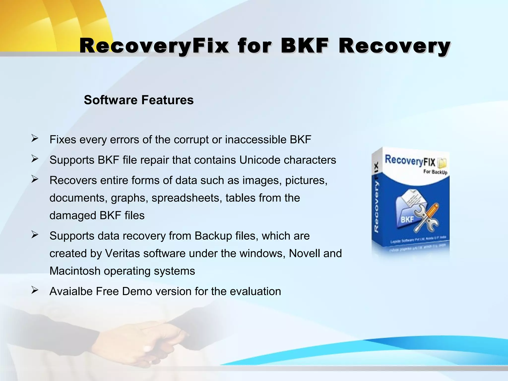BKF File Recovery PPT