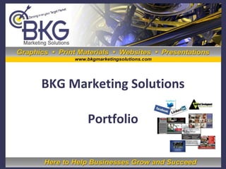 BKG Marketing Solutions Portfolio 