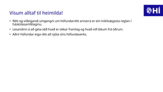 Heimildaskráning í ýmsum kerfum - Ritver HÍ | PPTX