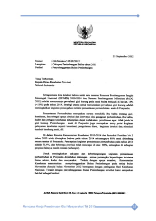 Rencana Kerja Pembinaan Gizi Masyarakat TA 2013 37
 