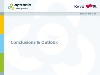Conclusions & Outlook 20 October 2009   /  