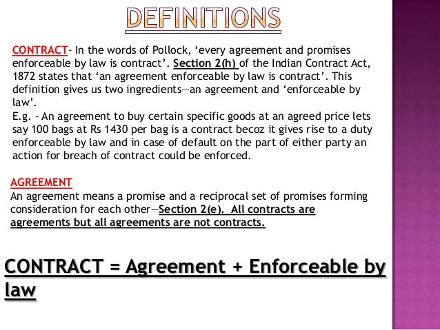 Contract Law Is A Legal Agreement