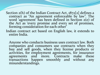law of contract 1872 section 2