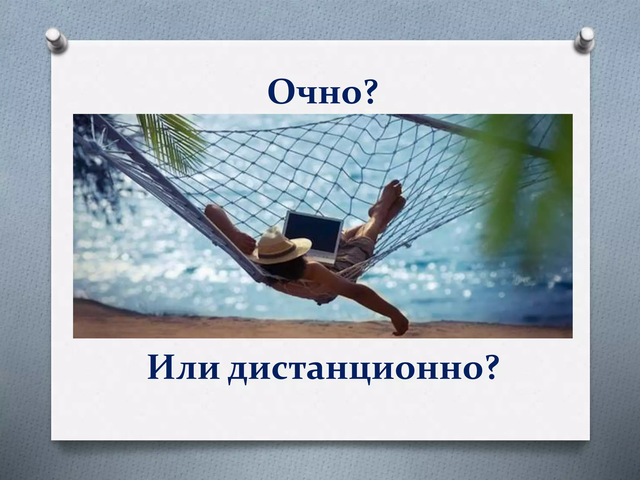 Очно?
Или дистанционно?
 