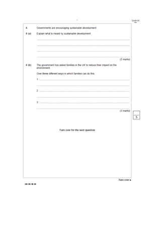 Mrs Abrey BL3 Test 4 How human effect env