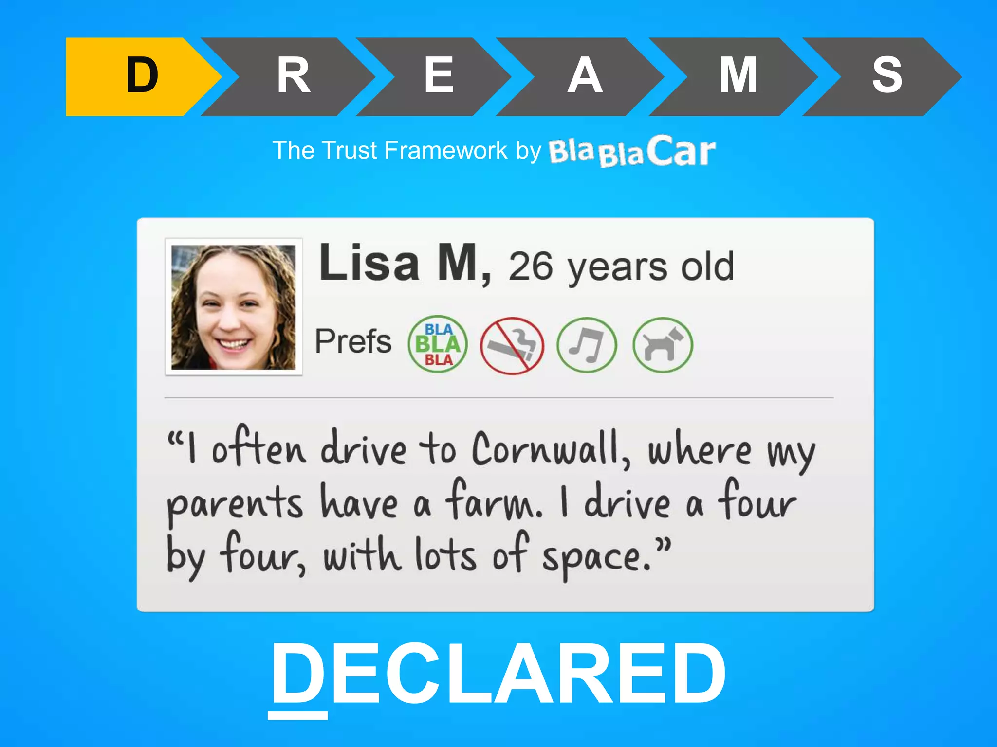 D
R
E
A
M
The Trust Framework by
DECLARED
S