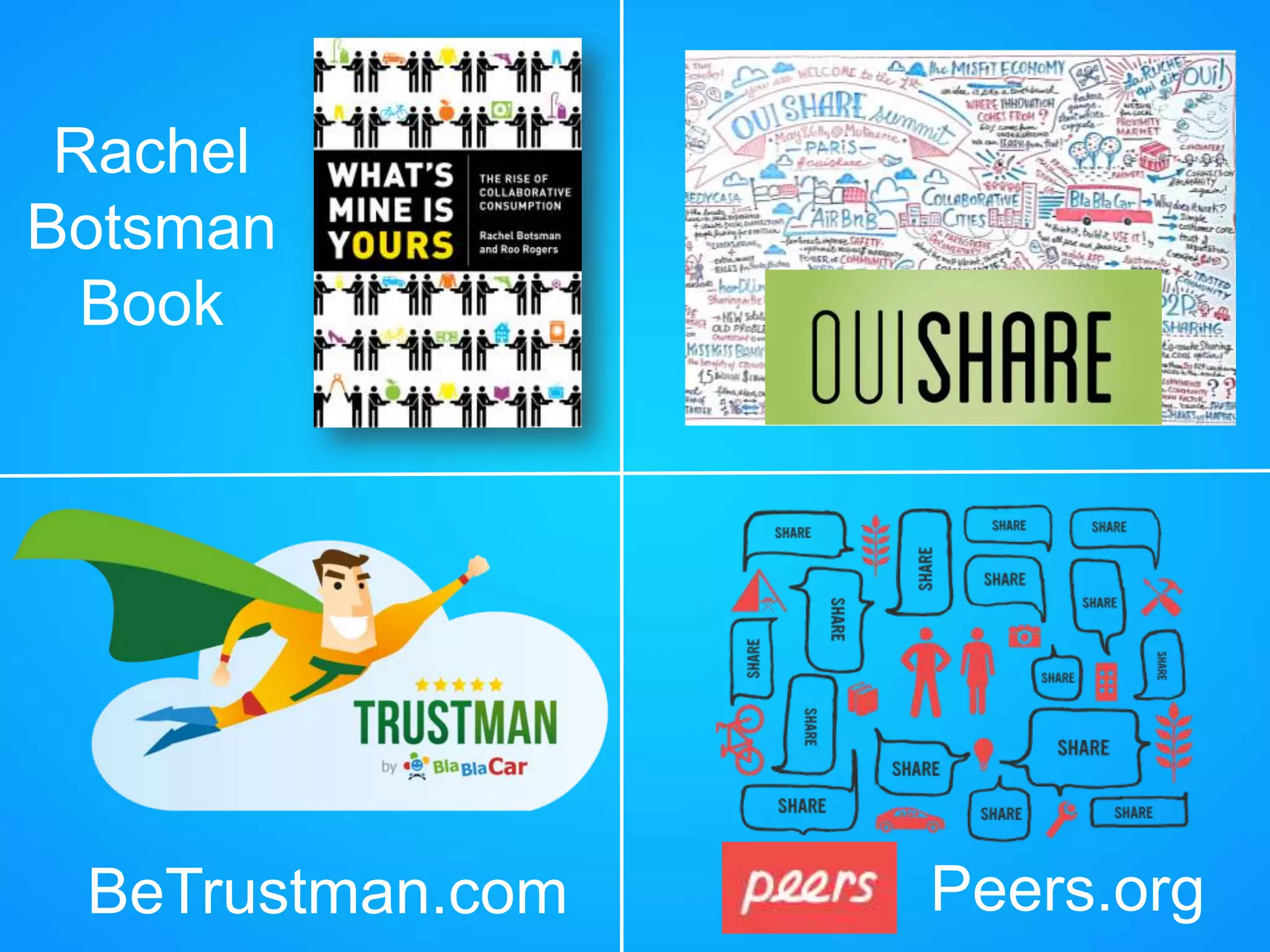 Rachel
Botsman
Book
BeTrustman.com
Peers.org