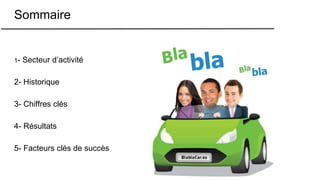 Sommaire
1- Secteur d’activité
2- Historique
3- Chiffres clés
4- Résultats
5- Facteurs clés de succès
 