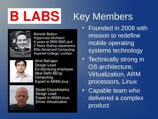 B Labs Solution - Personal and Corporate Split Mobile Computing | PDF