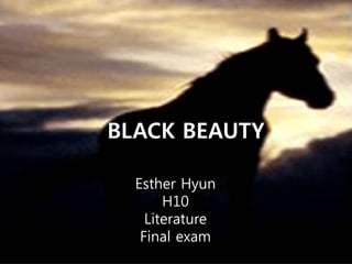 BLACK BEAUTY 
Esther Hyun 
H10 
Literature 
Final exam 
 