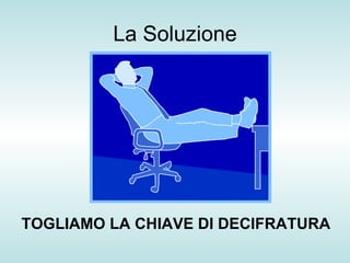 La Soluzione TOGLIAMO LA CHIAVE DI DECIFRATURA 