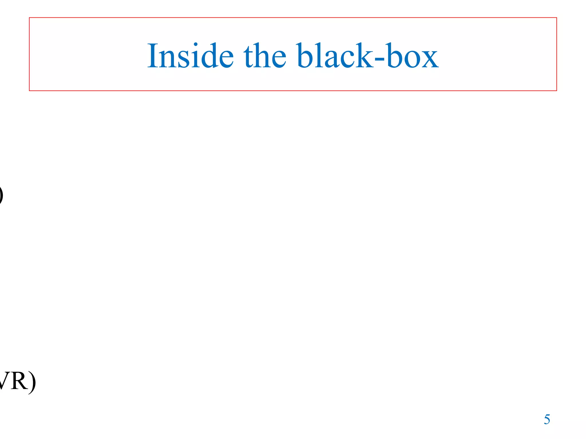 5
Inside the black-box
)
VR)
 