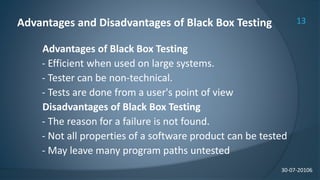 Black box testing - SlideShare jayed hossain jibon | PPTX