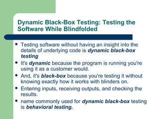 Black box testing lecture 11 | PPT