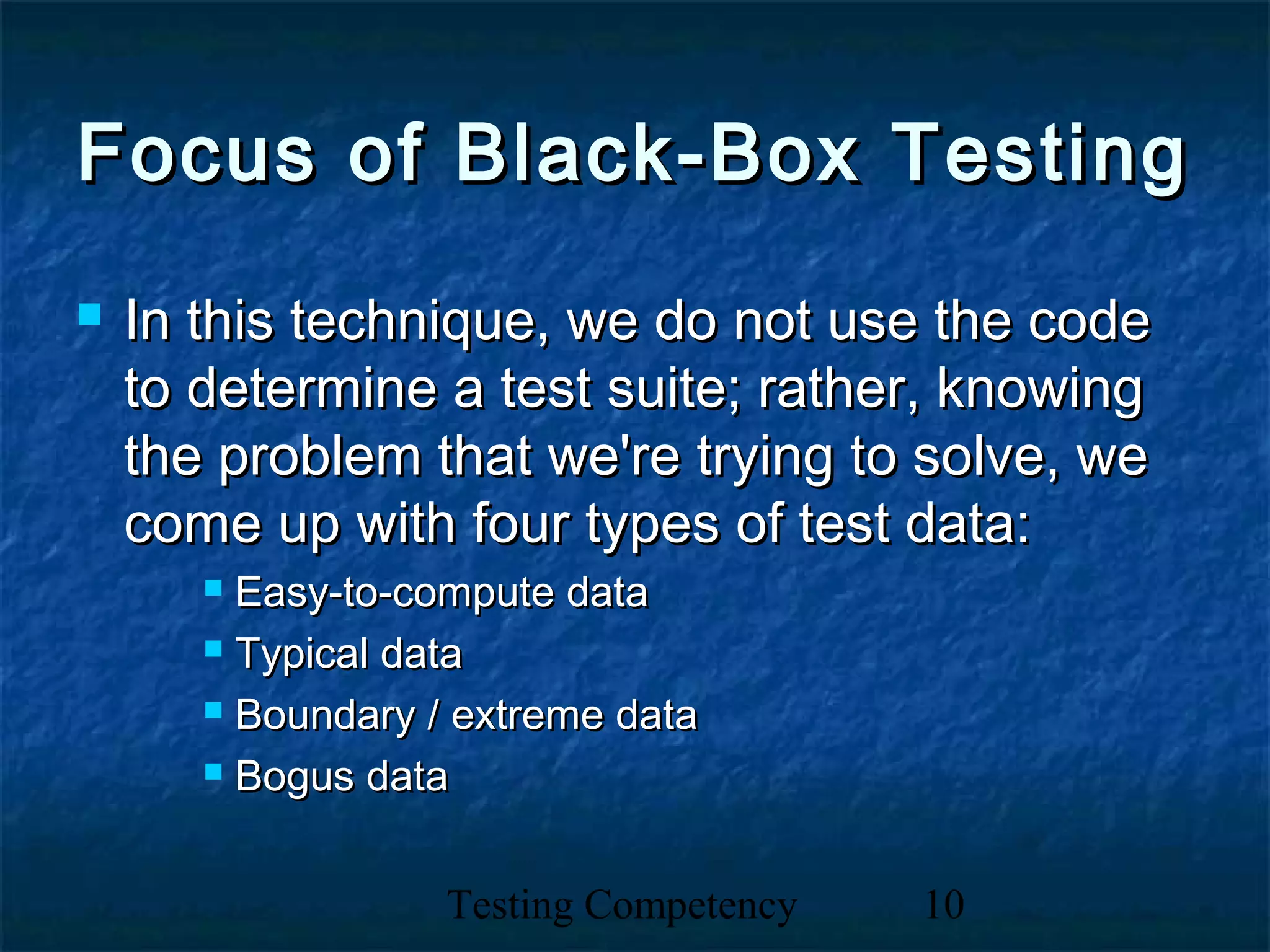 Black box & white-box testing technique | PPT