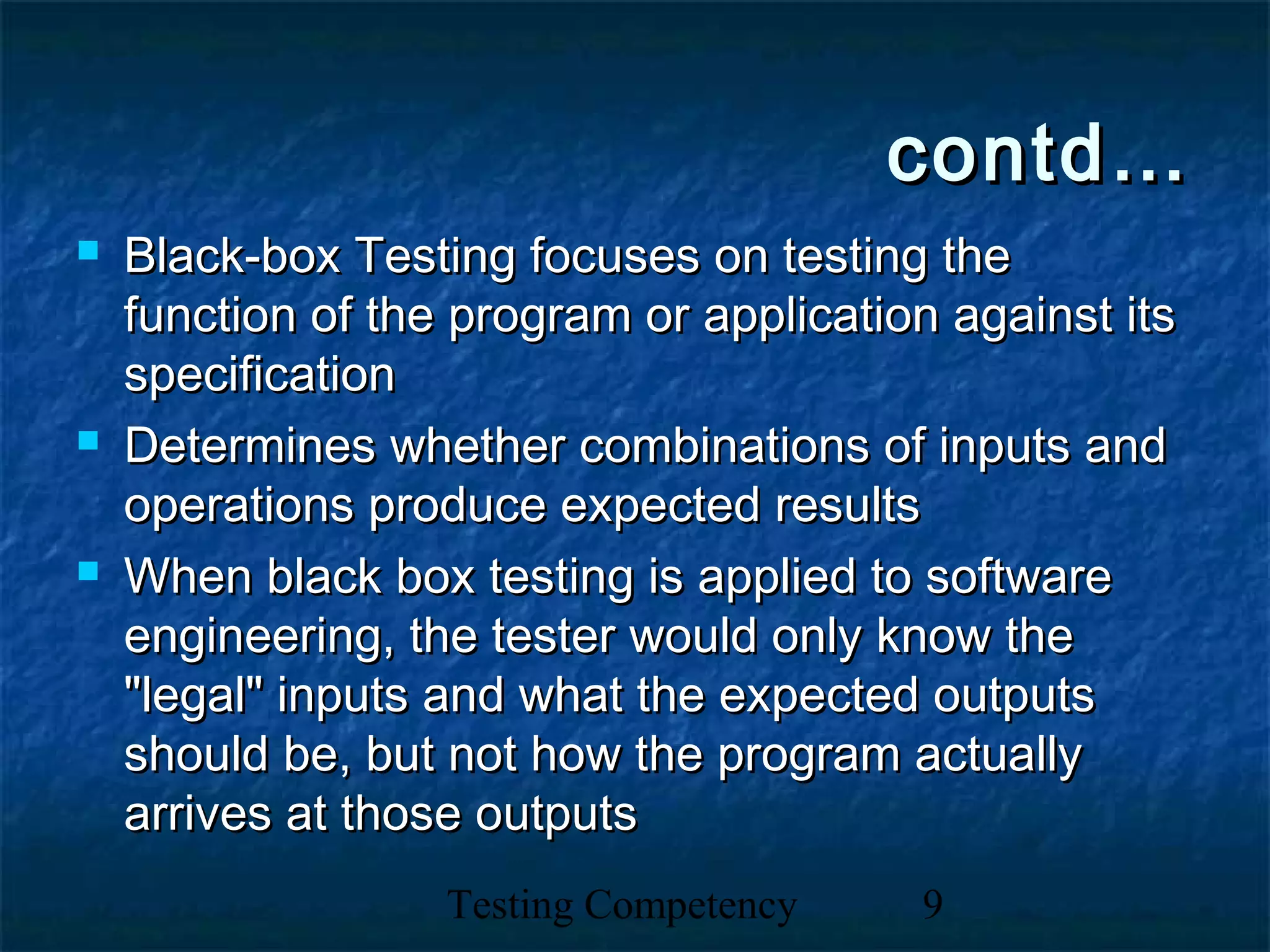 Black box & white-box testing technique | PPT