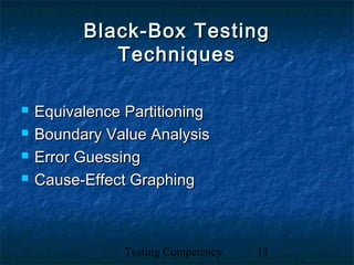 Black box & white-box testing technique | PPT