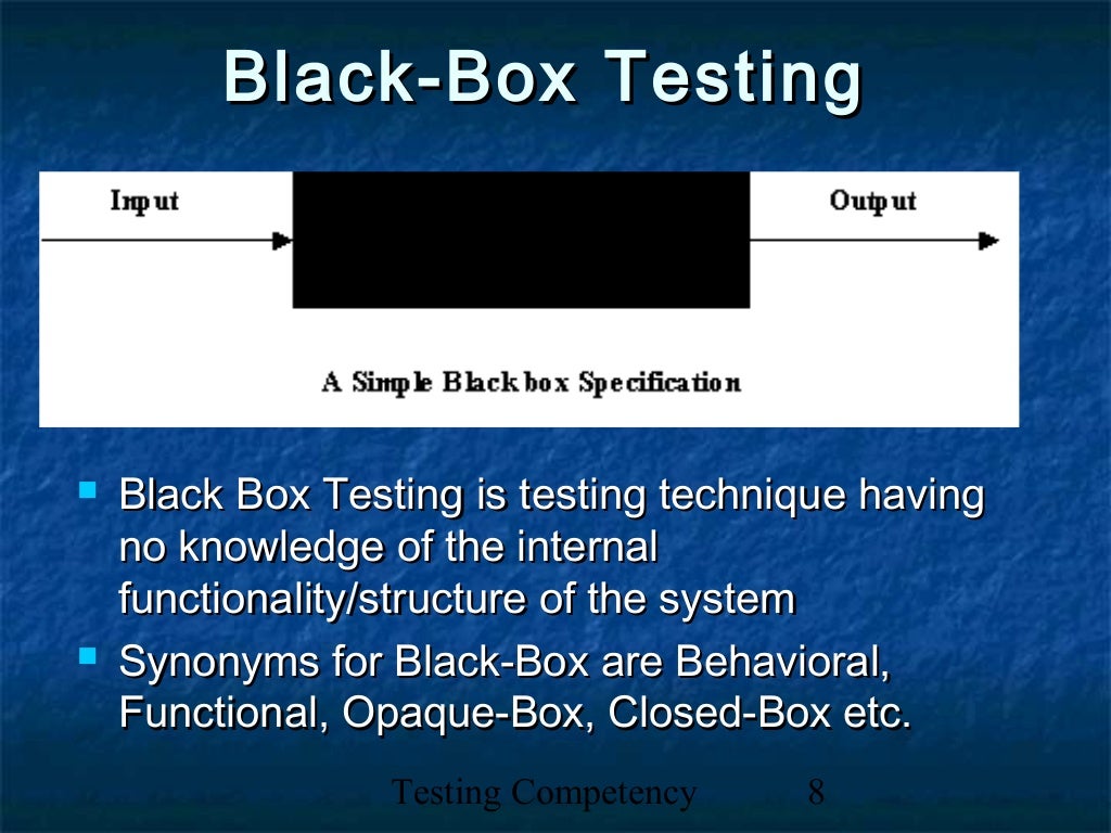 Black box & whitebox testing technique