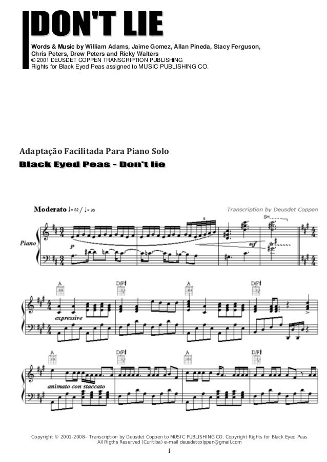 Black eyedpeasdontlie