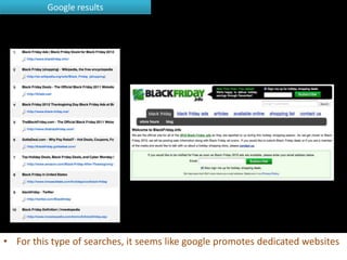 Google results




• For this type of searches, it seems like google promotes dedicated websites
 