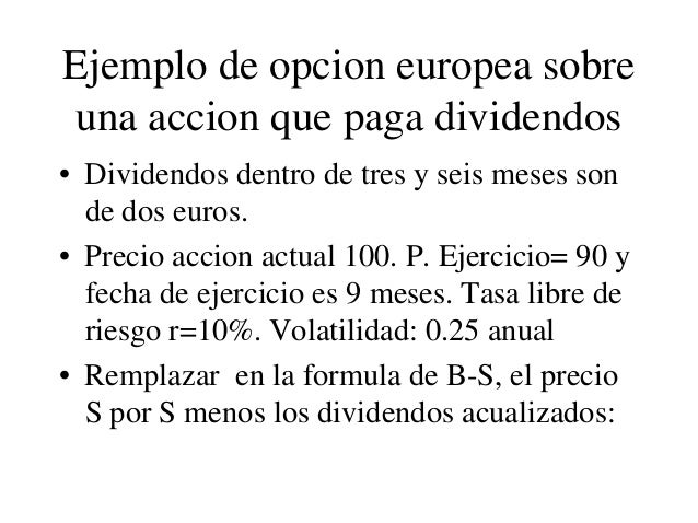 Precios de opciones binarias black scholes