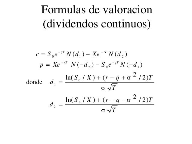Opción binaria fórmula de black scholes