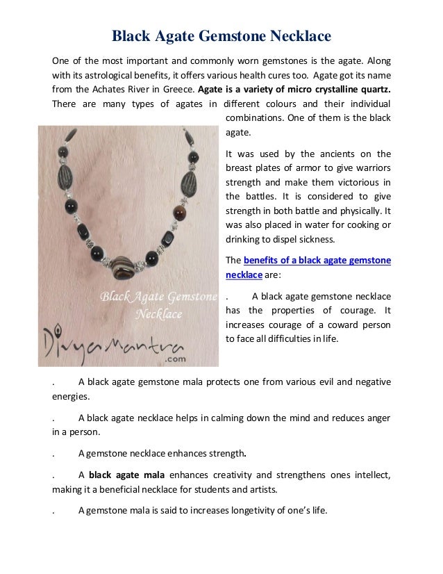 Black Agate Stone Benefits