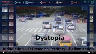 Jurisdiction • IP Space as Territory • Balkanization
Dystopia
 