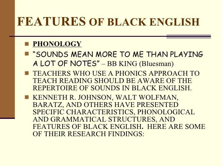 Black English Definition : What is Black English? What is Ebonics? – SWLHHE