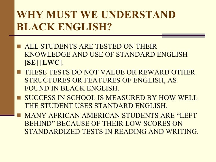 Why Is Black English Important – YRXHUZ