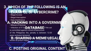 Understanding Cybercrimes and Philippine Cyber Laws: Awareness and ...