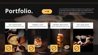 Black and Orange Professional Barista Coffee Portfolio Presentation.pptx