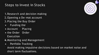 Stock Market Presentation simple ppt format | PPTX