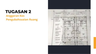 TUGASAN 2
Anggaran Kos
Pengubahsuaian Ruang
 