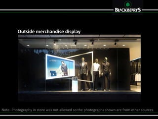 Inside dummy display




Note- Photography in store was not allowed so the photographs shown are from other sources.
 
