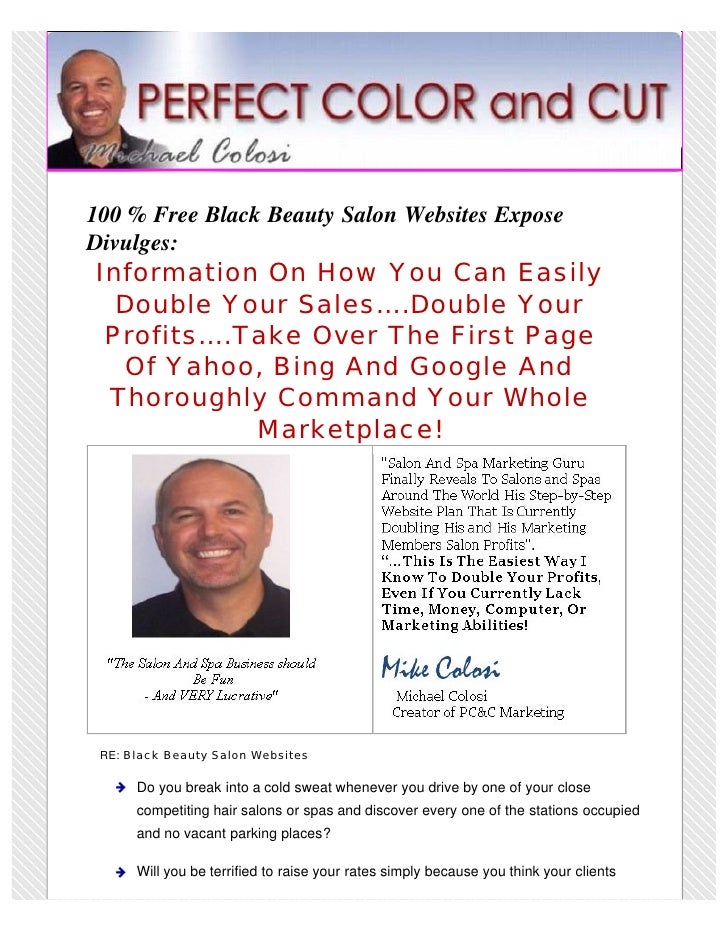 Black Beauty Salon Websites