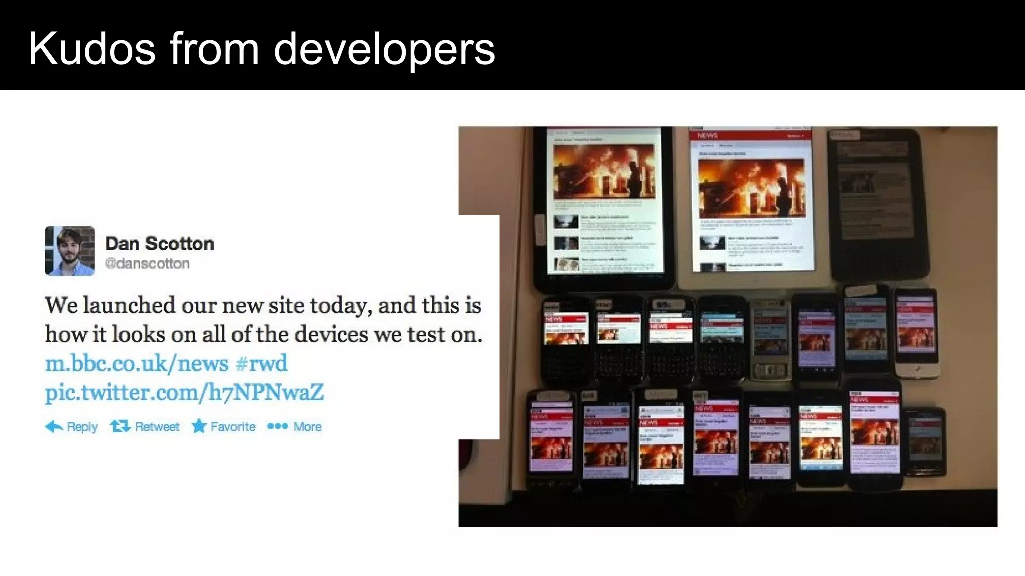 Kudos from developers
 