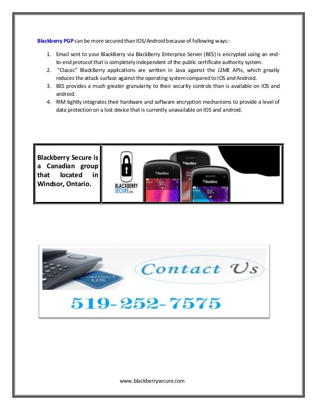 Blackberry PGP Encryption