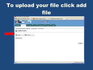 To upload your file click add file 