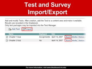 Test and Survey Import/Export 