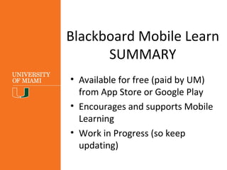 Blackboard Mobile Learn | PPT