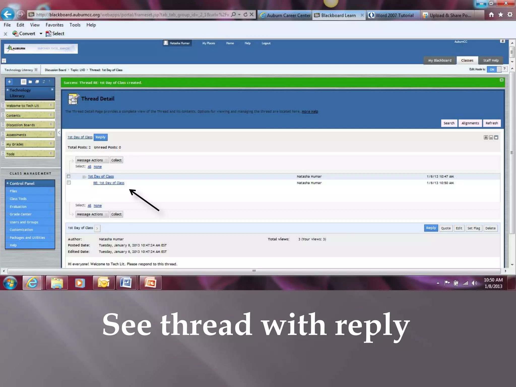 See thread with reply
 