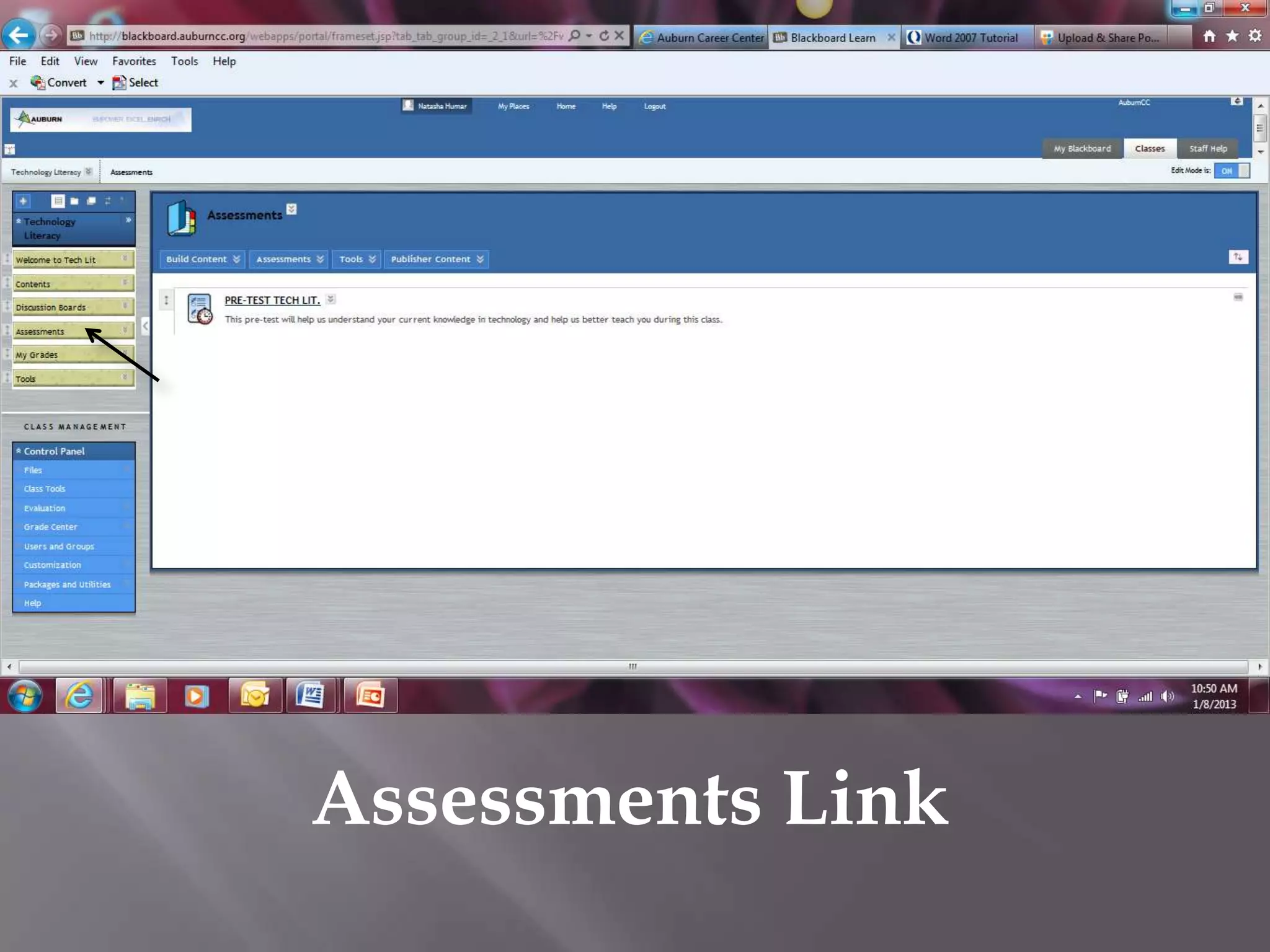 Assessments Link
 