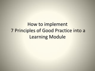 Blackboard training - Learning modules | PPTX