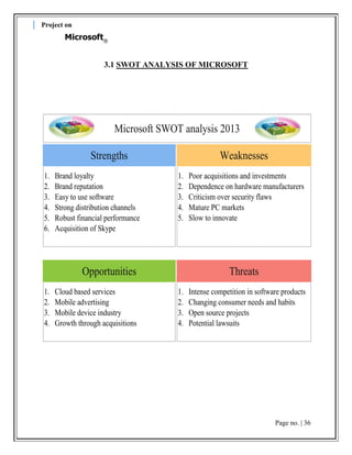 Project on Microsoft | PDF