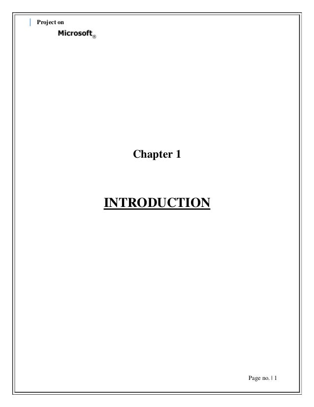 Project On Microsoft - 