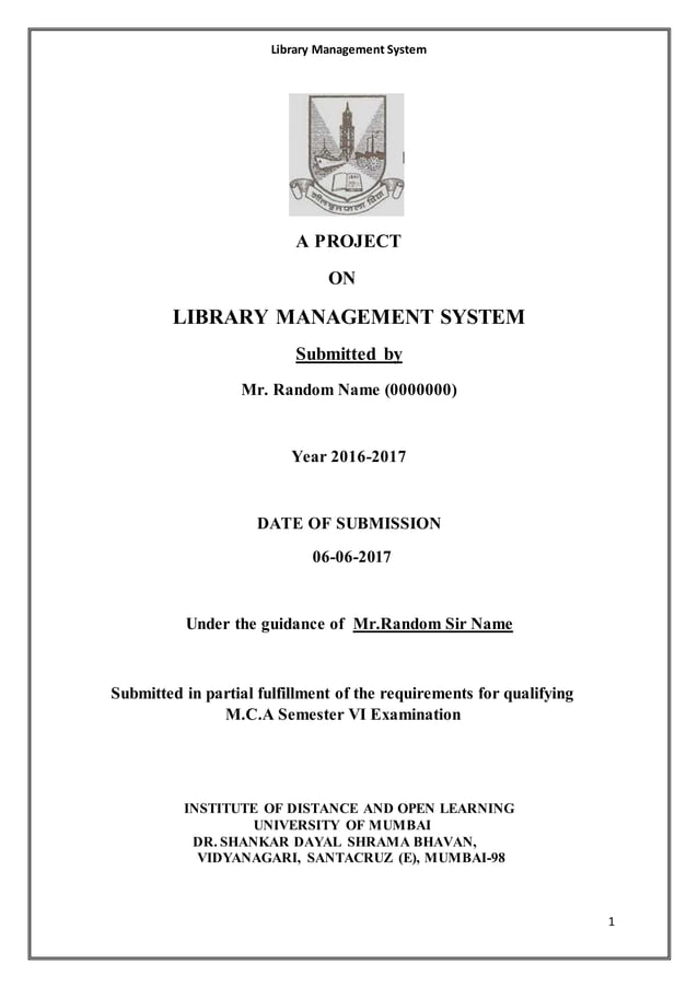 Library Management System Project in PHP with BlackBook & Source Code PDF